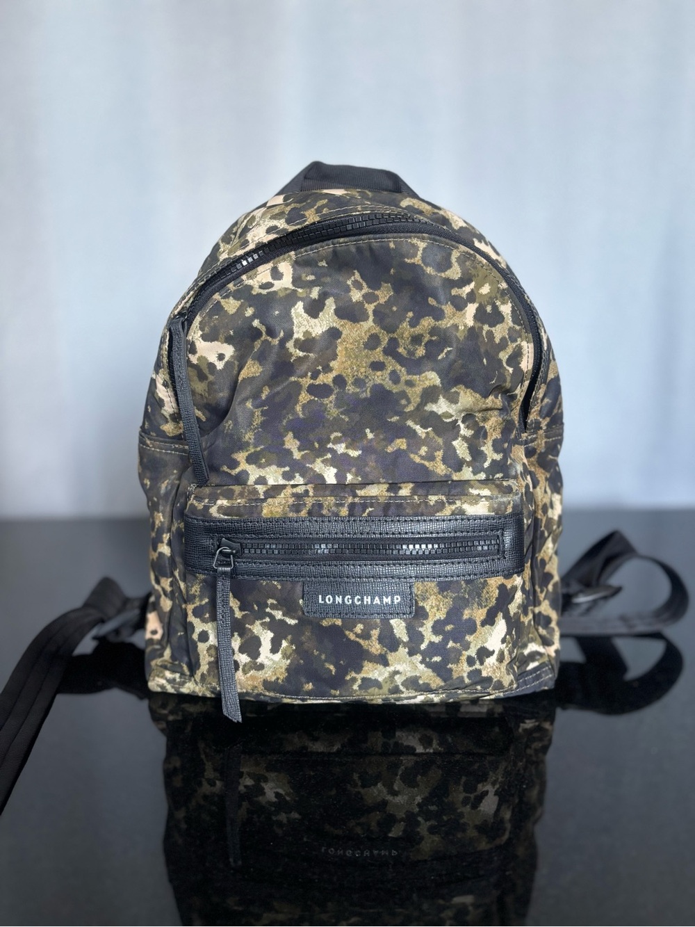 Authentic Longchamp Neo small backpack Camouflage Print  -made in France